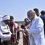 केन्द्रीय गृह मंत्री अमित शाह का जगदलपुर एयरपोर्ट में हुआ आत्मीय स्वागत