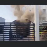 रॉयल कैसल होटल में लगी आग, फायर ब्रिगेड की टीम ने बुझाया