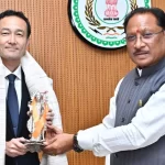 रायपुर पहुंचे जापान दूतावास के मंत्री आबे नोरिआकि, मुख्यमंत्री साय से की मुलाकात