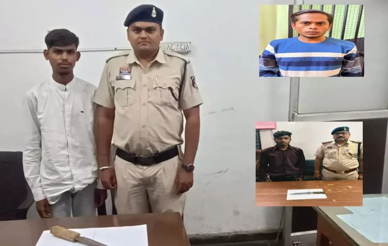 गुढ़ियारी, खमतराई और रामनगर एरिया से धारदार हथियार के साथ तीन बदमाश गिरफ्तार