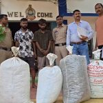 गांजा तस्करों का हाईवोल्टेज ड्रामा: पुलिस पर चढ़ाई कार, पीछा करते हुए हादसे में पलटी गाड़ियां, 75 लाख का गांजा जब्त