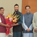 भाजपा मुख्यालय पहुंचे नेपाल के सत्तारूढ़ दल के प्रमुख रबी लामिछाने, नितिन नवीन ने किया स्वागत