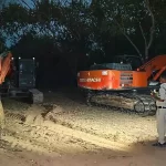 धमतरी में अवैध खनन पर बड़ी कार्रवाई, 5 चैन माउंटेन मशीनें जब्त
