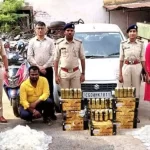 अवैध शराब पर बड़ी कार्रवाई, 376 लीटर मदिरा और दो वाहन जब्त