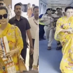 एक्ट्रेस कंगना पहुंची रायपुर, एयरपोर्ट पर हुआ स्वागत