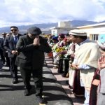 लद्दाख पहुंचे उपराष्ट्रपति सीपी राधाकृष्णन, अंतरराष्ट्रीय योग दिवस कार्यक्रम में लेंगे हिस्सा; सीमावर्ती गांव का भी करेंगे दौरा