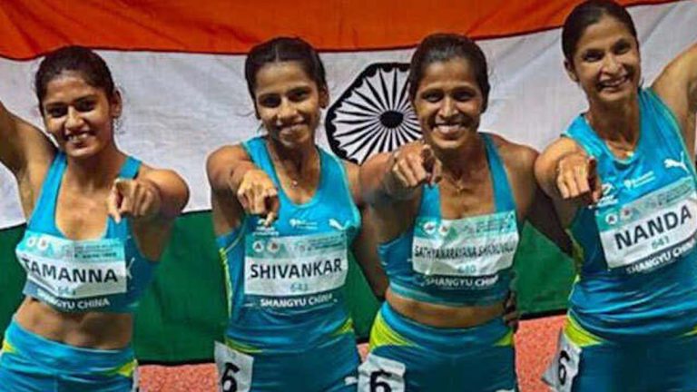 भारत ने चीन को चौंकाया, सीजन के बेस्ट समय के साथ जीता 4x100m रिले में गोल्ड