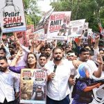 शाह के इस्तीफे की मांग को लेकर युवा कांग्रेस का प्रदर्शन