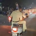गणेशोत्सव को लेकर कोरबा पुलिस की बढ़ी निगरानी, बाइक पेट्रोलिंग कर गणेश पंडालों का लिया जायजा